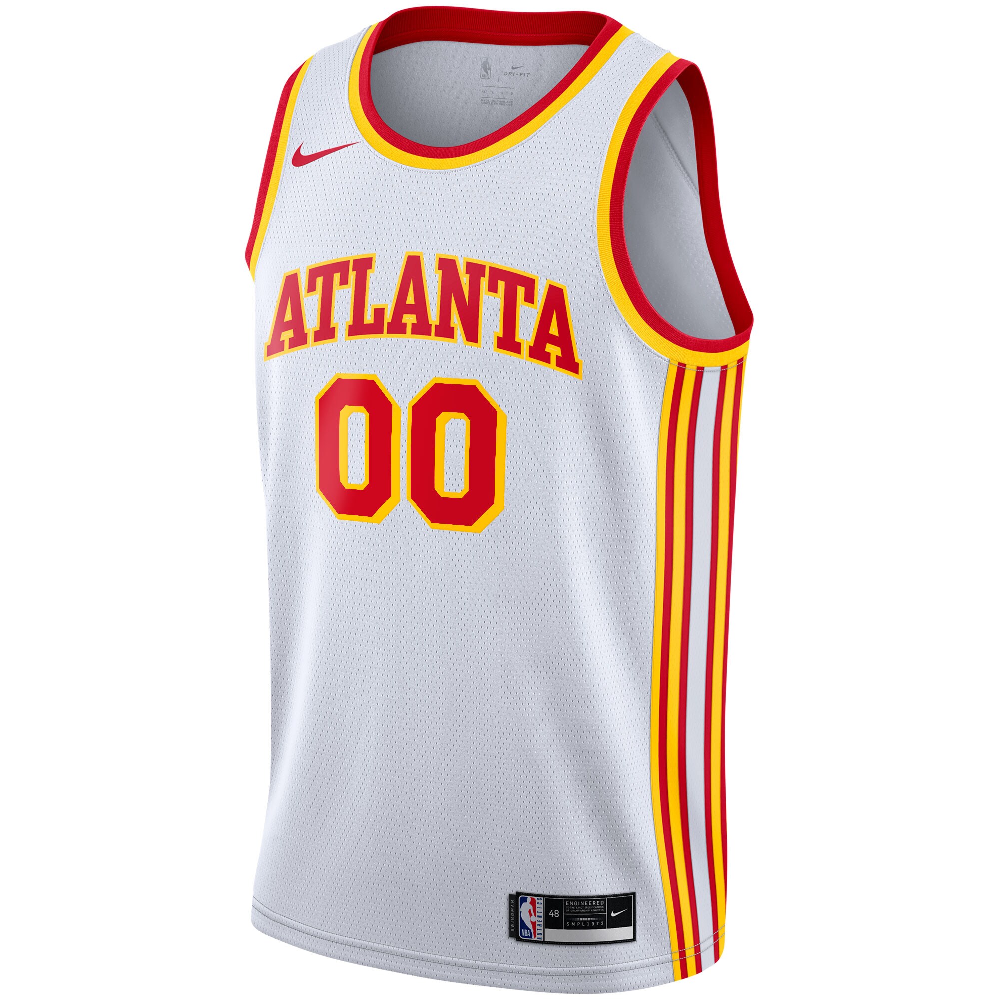 Alternative view of Atlanta Hawks 2020/21 Swingman Custom Basketball Jersey - Association Edition - White