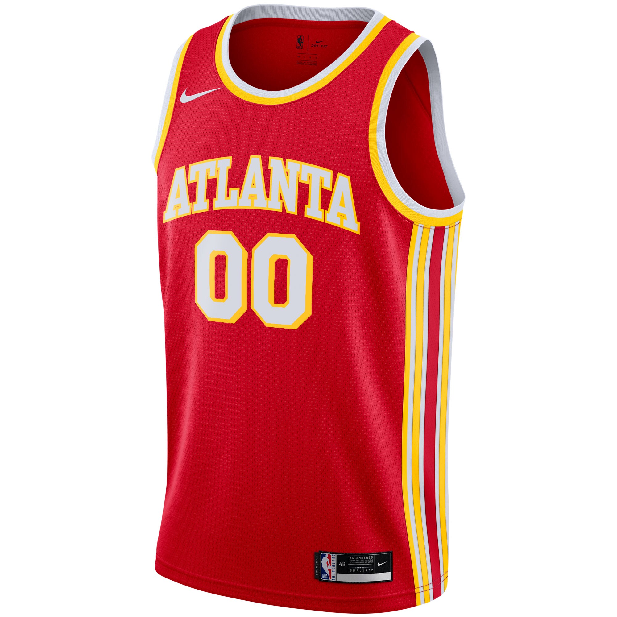 Alternative view of Atlanta Hawks 2020/21 Swingman Custom Basketball Jersey - Icon Edition - Red