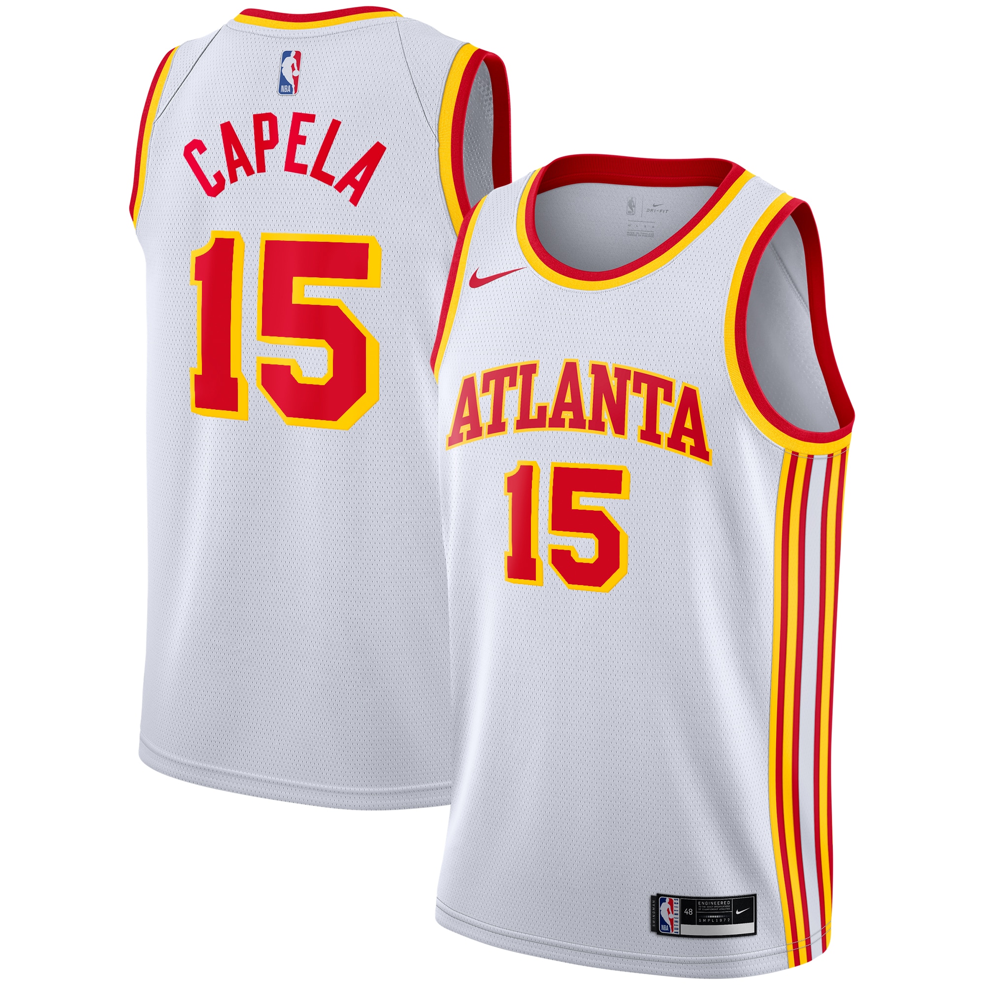 Atlanta Hawks Association Edition Swingman Jersey - White - Clint Capela - Youth - JS437 