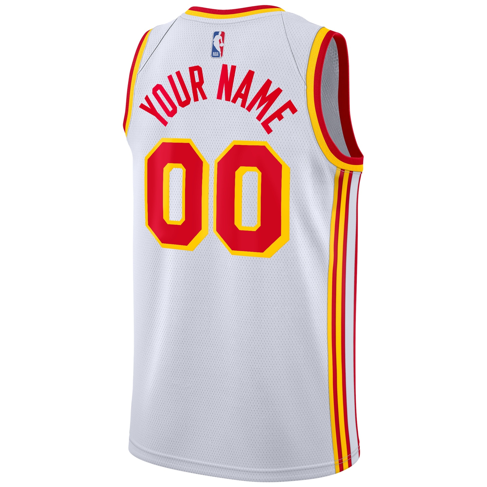 Alternative view of Atlanta Hawks Association Edition Swingman Jersey - White - Custom - Youth - JS176 