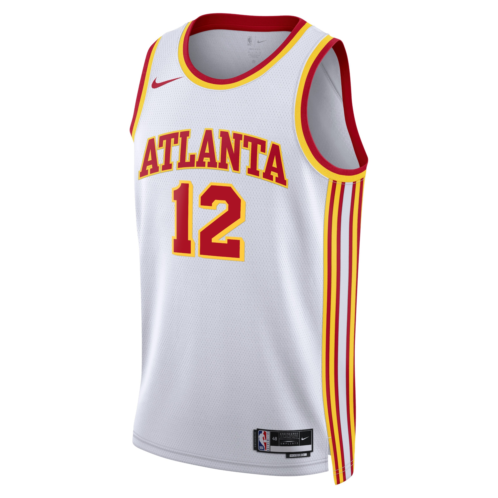 Atlanta Hawks Association Edition Swingman Jersey - White - De'Andre Hunter - Unisex - JS877 