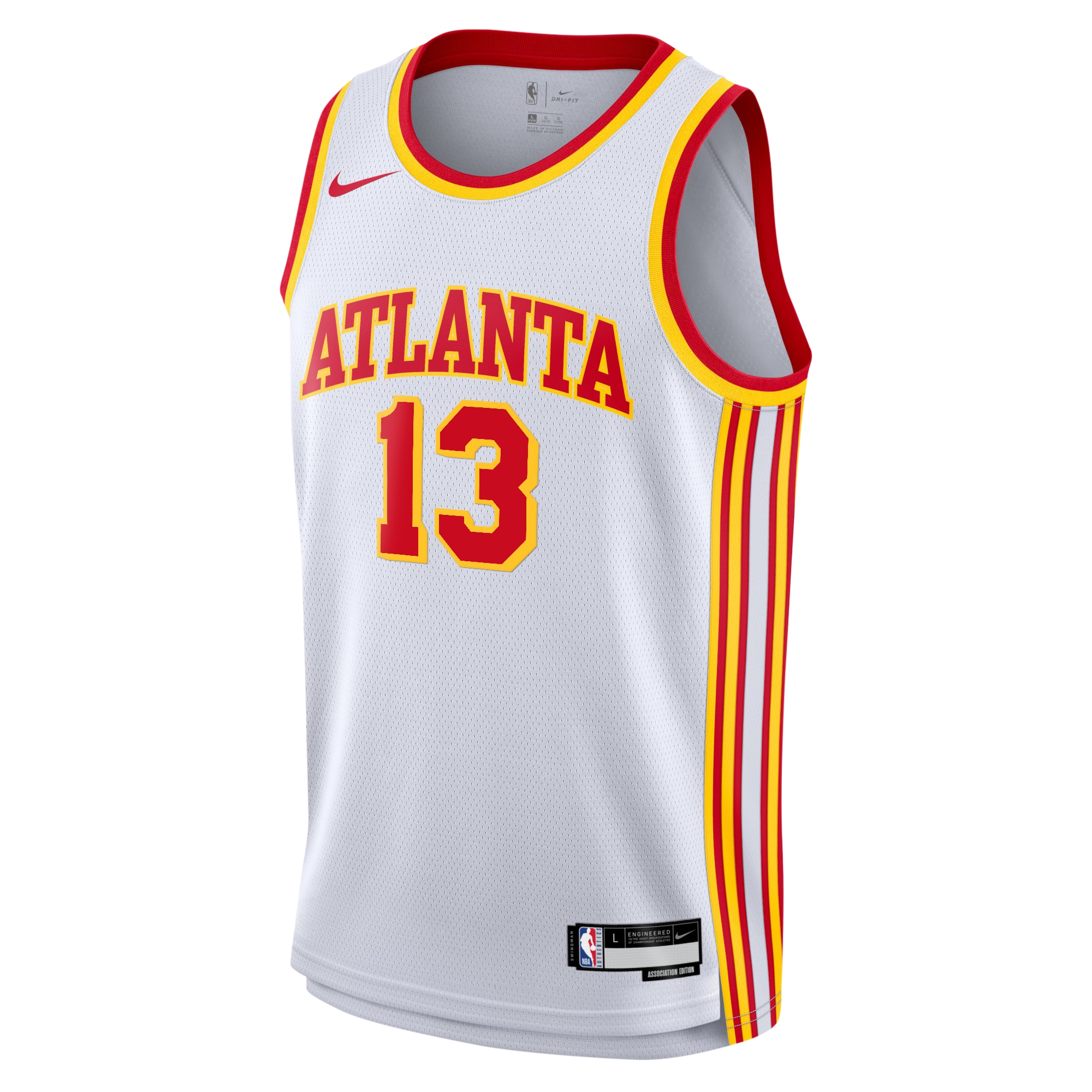 Alternative view of Atlanta Hawks Association Swingman Jersey - White - Bogdan Bogdanović - Youth - JS568 