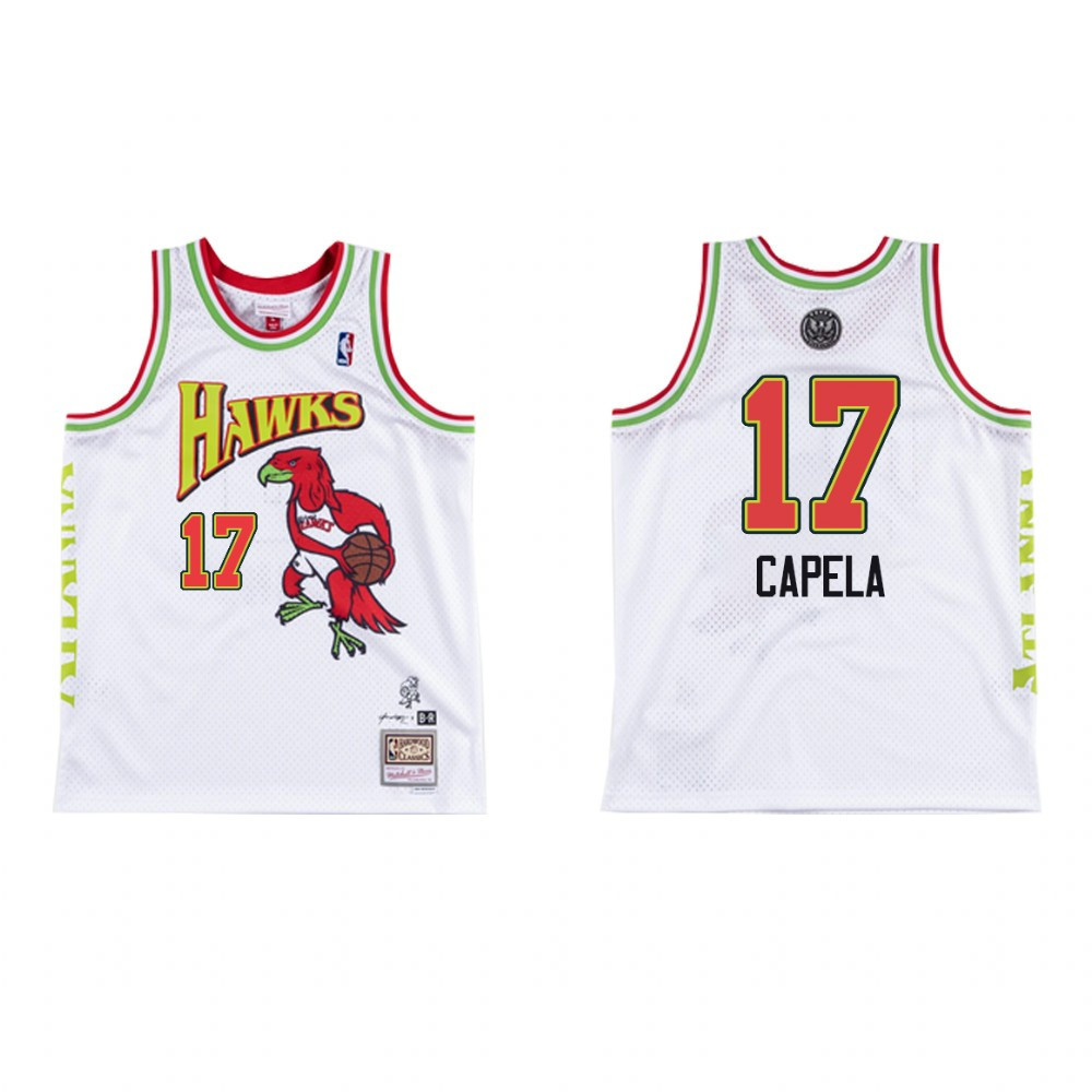 Atlanta Hawks BR Remix Clint Capela 17 White Basketball Jersey - JS594 