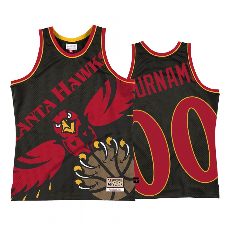 Atlanta Hawks Custom 00 Black Big Face 2.0 Basketball Jersey - JS857 