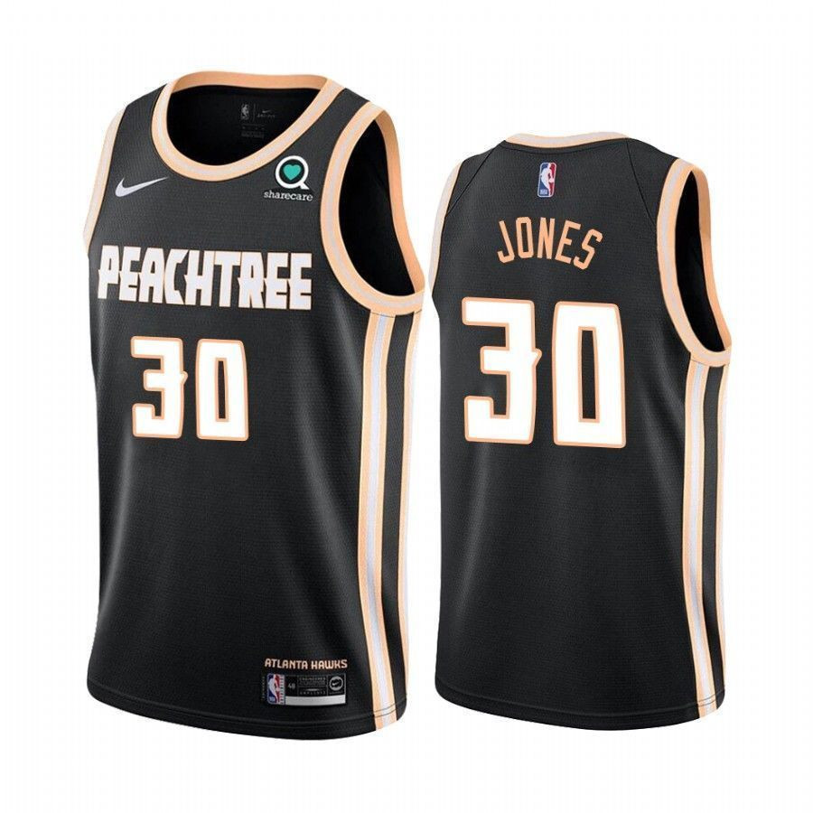 Atlanta Hawks Damian Jones 30 City Men's Basketball Jersey - JS713 