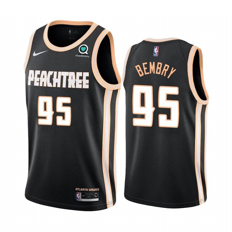 Atlanta Hawks Deandre' Bembry 95 City Men's Basketball Jersey - JS688 