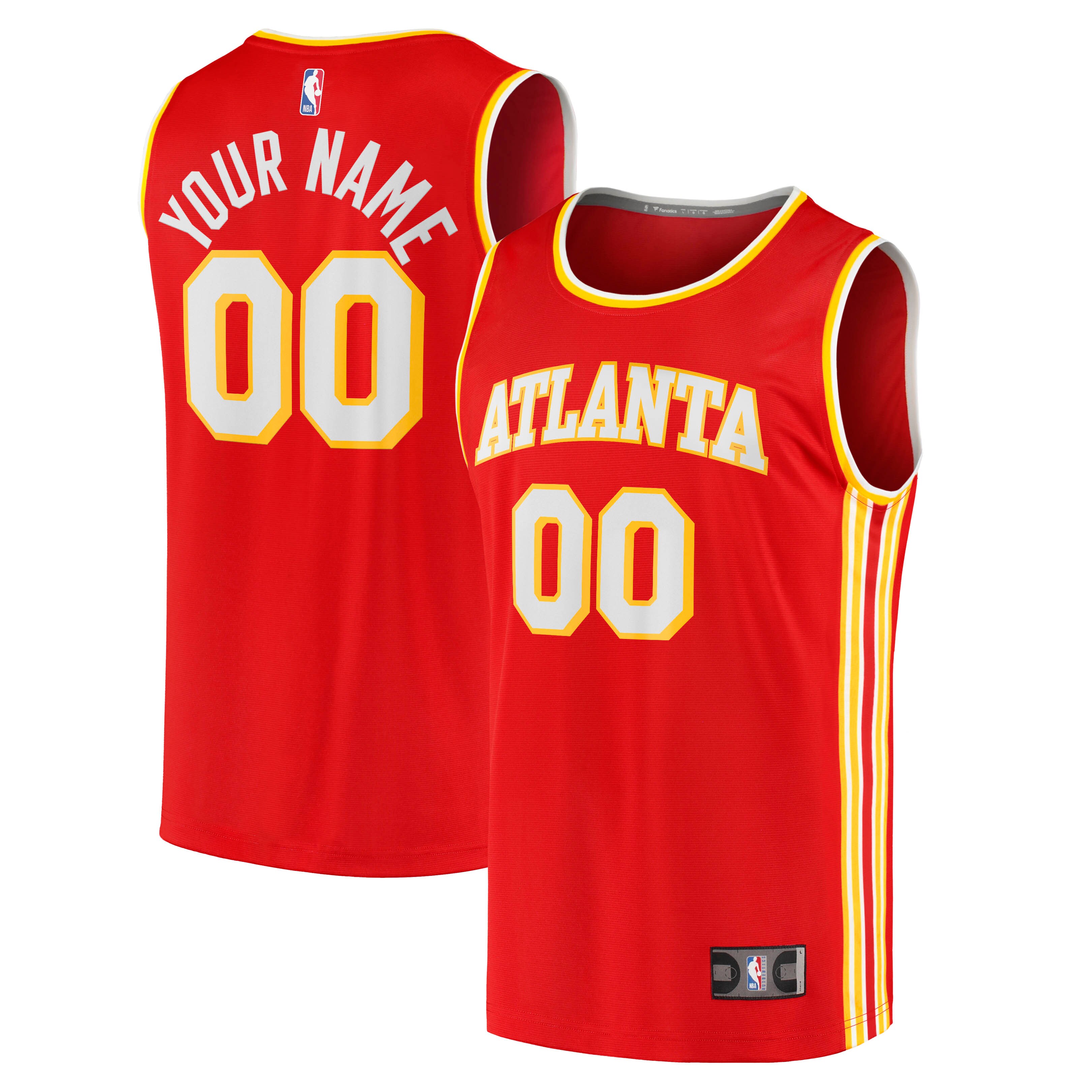 Atlanta Hawks Fanatics Fast Break Replica Custom Basketball Jersey - Icon Edition - Red