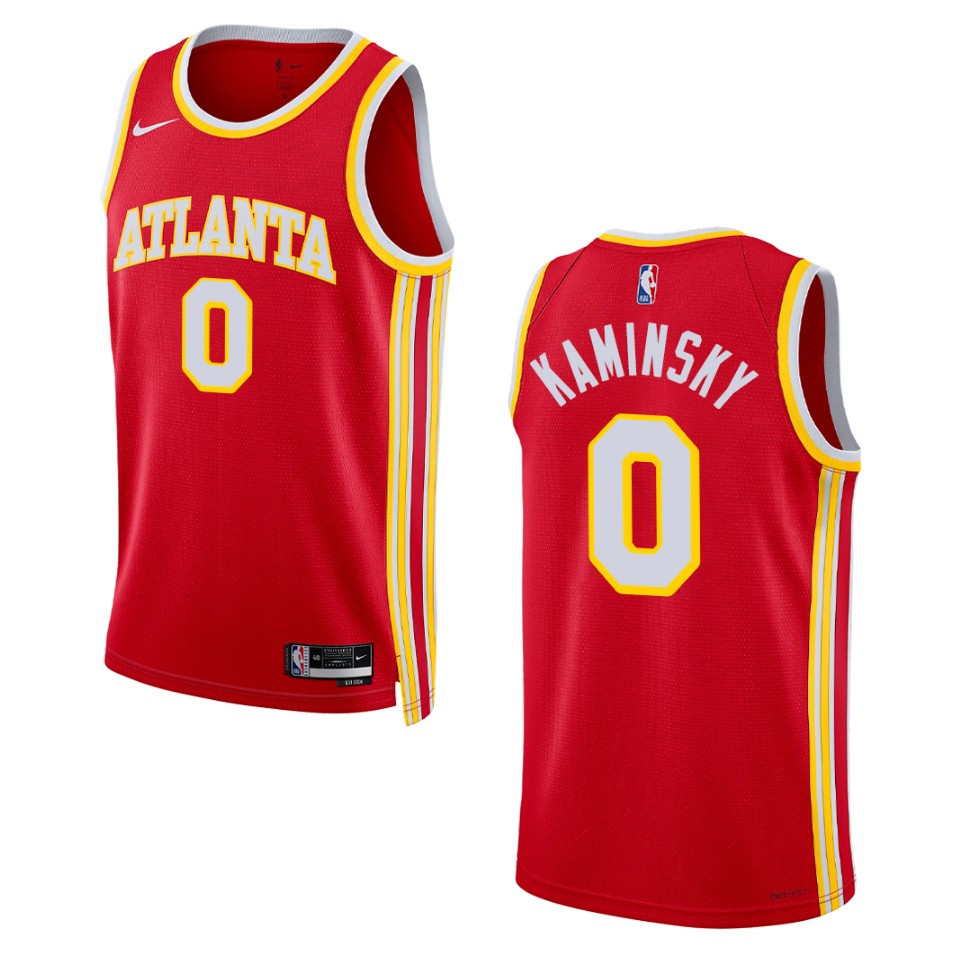 Atlanta Hawks Frank Kaminsky 2022-23 Icon Edition Red Swingman Basketball Jersey