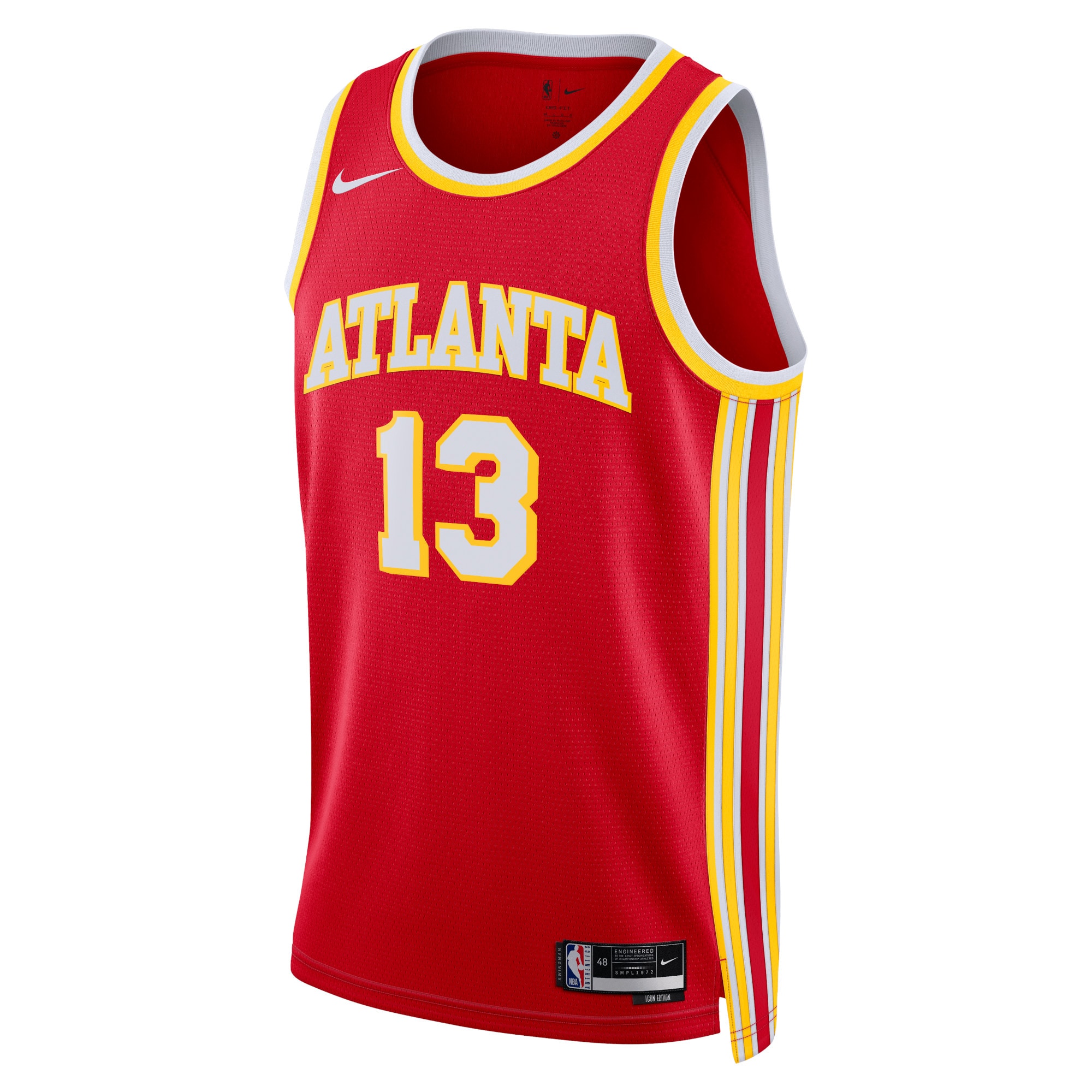 Atlanta Hawks Icon Edition Swingman Basketball Jersey - Red - Bogdan Bogdanović - Unisex - JS158 