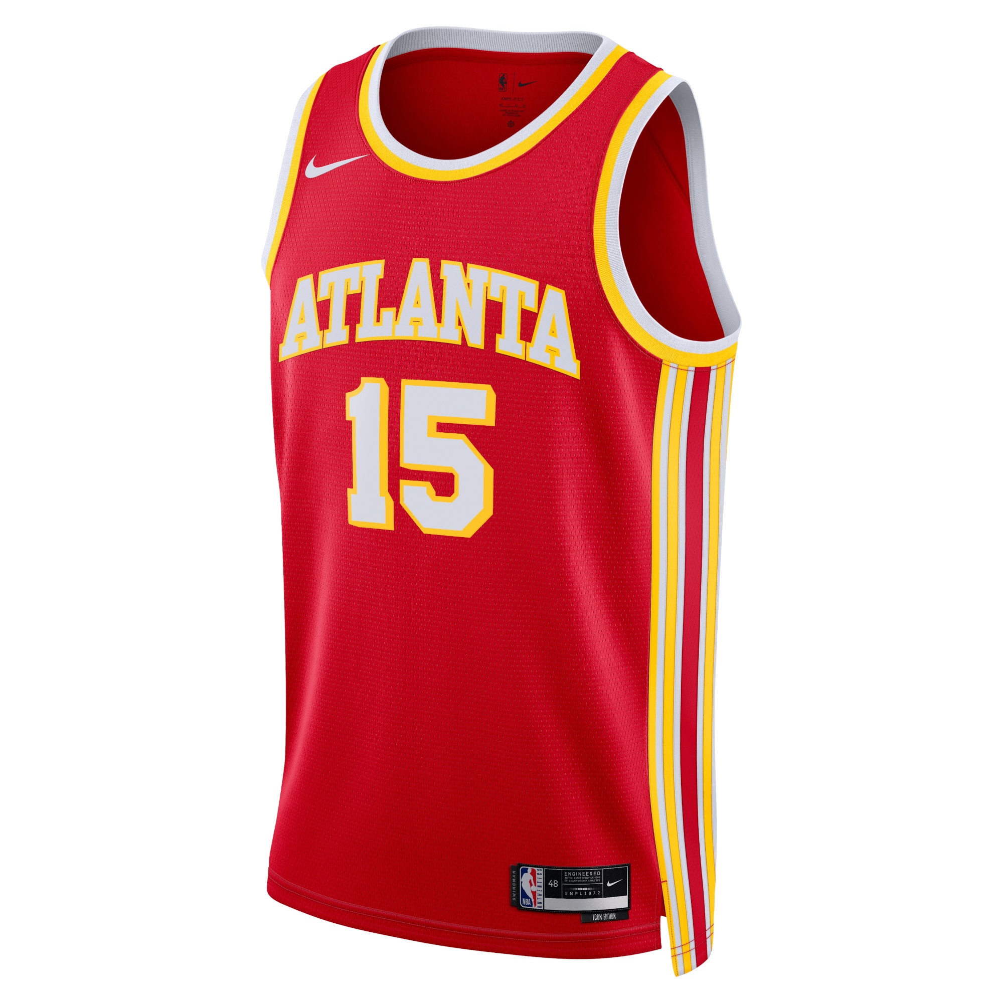 Atlanta Hawks Icon Edition Swingman Basketball Jersey - Red - Clint Capela - Unisex - JS320 