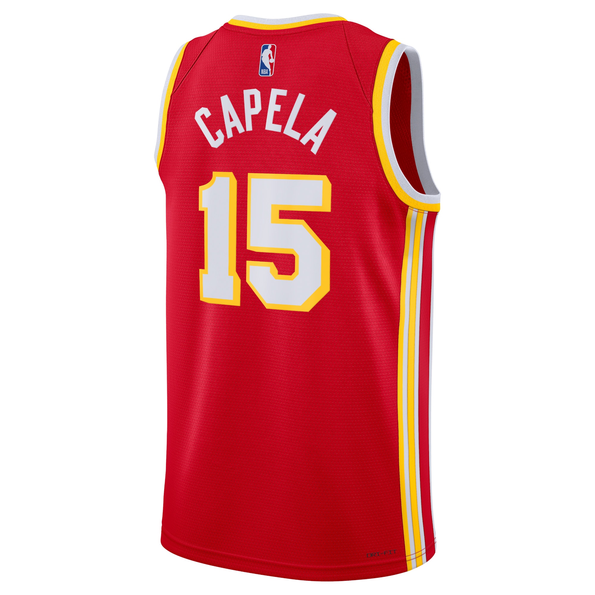 Alternative view of Atlanta Hawks Icon Edition Swingman Basketball Jersey - Red - Clint Capela - Unisex - JS320 