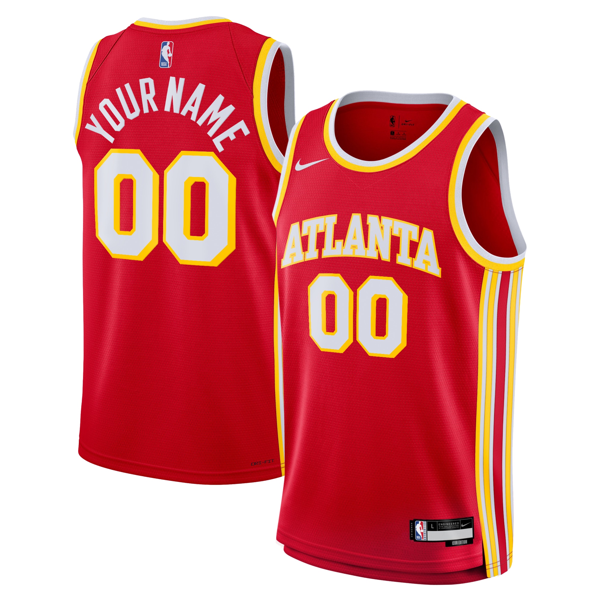 Atlanta Hawks Icon Swingman Basketball Jersey - Custom - Youth - JS822 