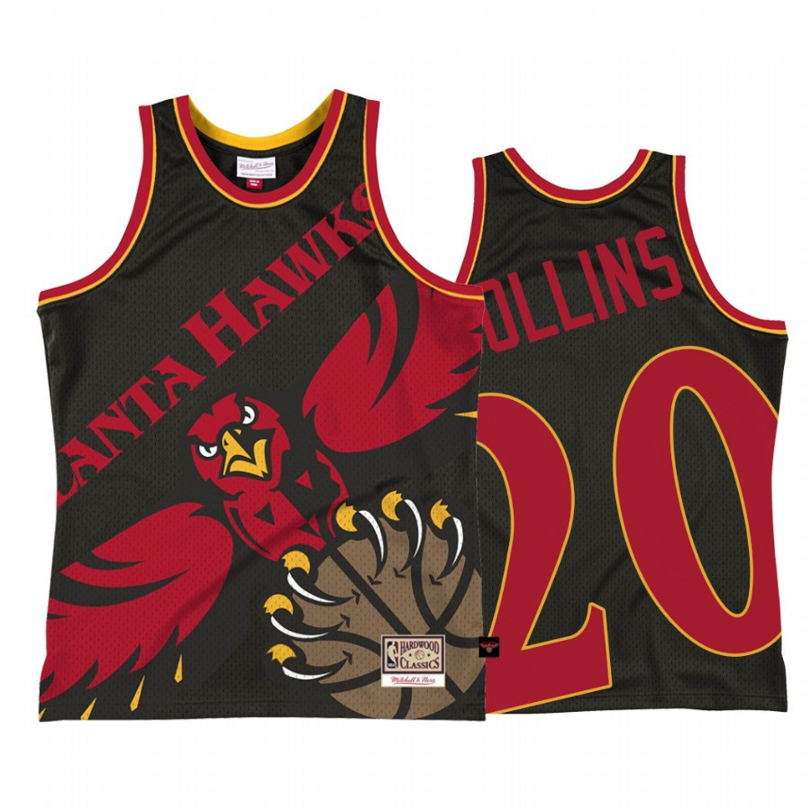 Atlanta Hawks John Collins 20 Black Big Face 2.0 Basketball Jersey - JS828 