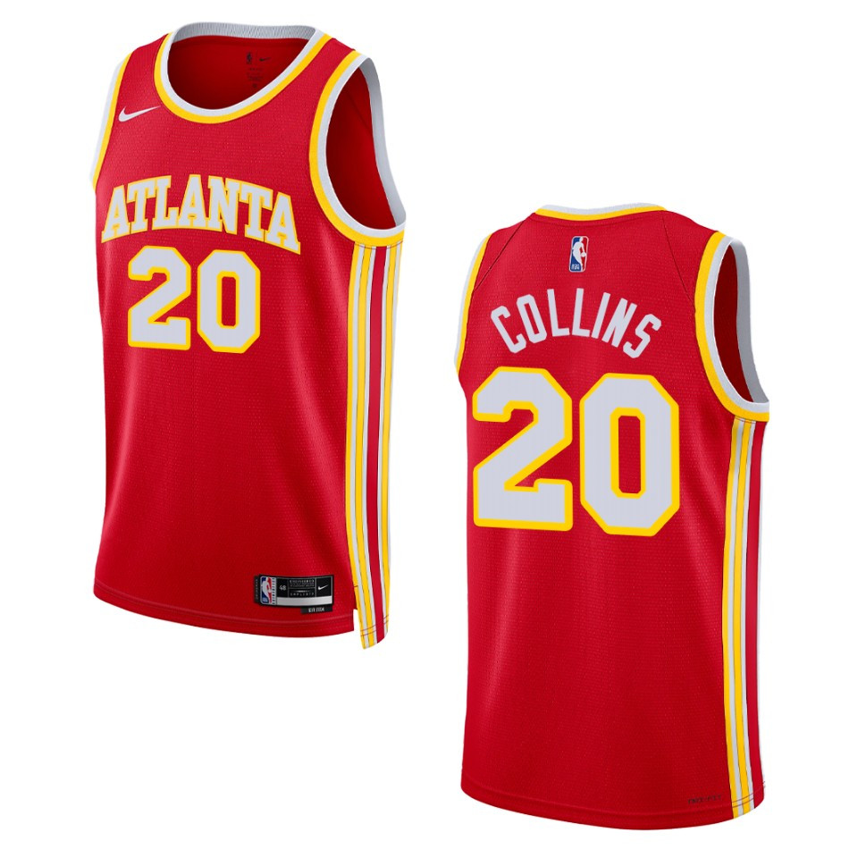 Atlanta Hawks John Collins 2022-23 Icon Edition Red Swingman Basketball Jersey