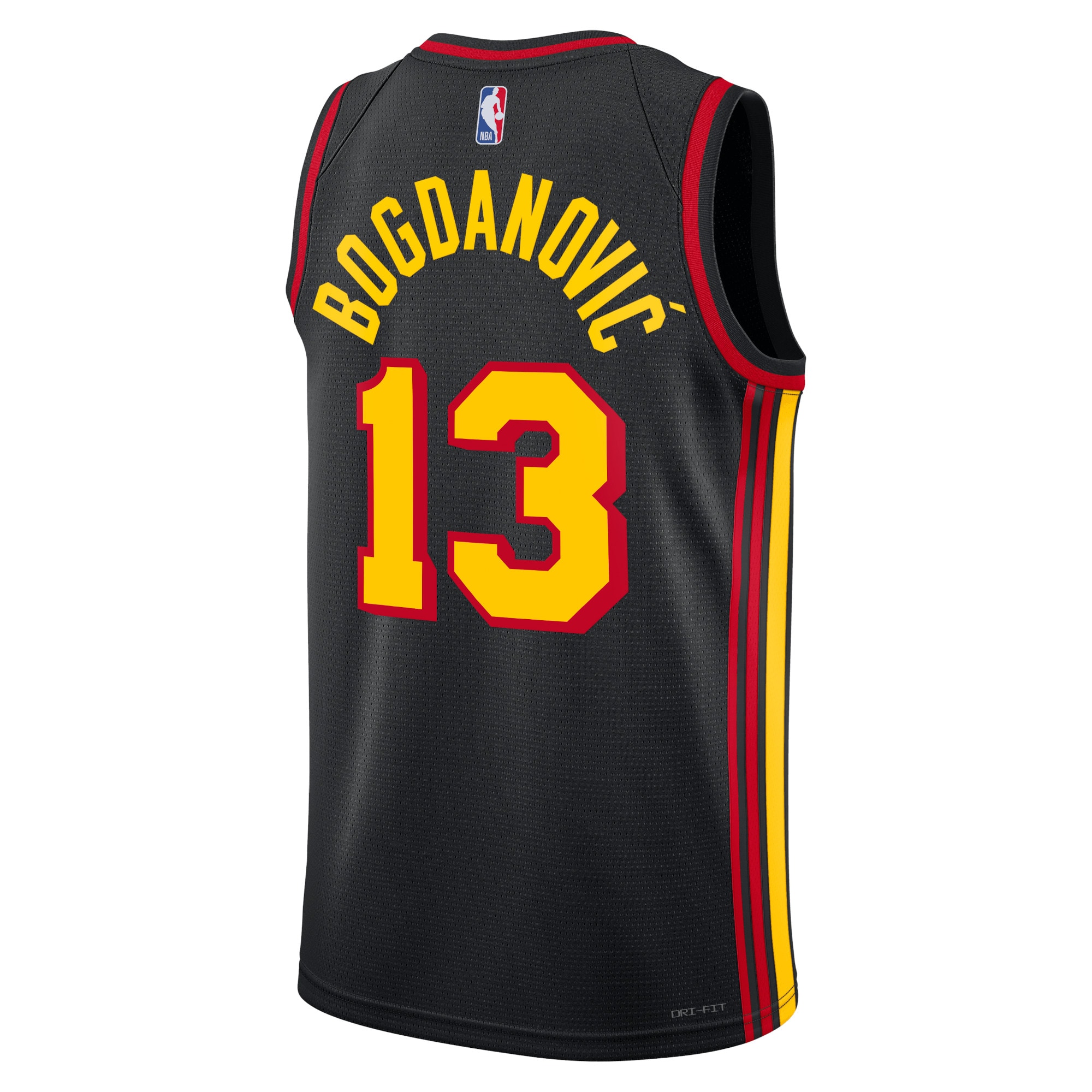 Alternative view of Atlanta Hawks Jordan Statement Edition Swingman Basketball Jersey - Black - Bogdan Bogdanovic - Unisex - JS963 
