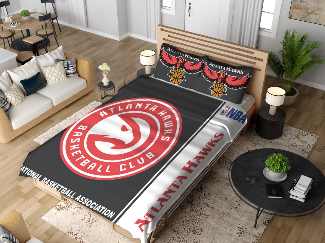 Alternative view of Atlanta Hawks NBA Basketball Bedding Set - Custom Bedding Set