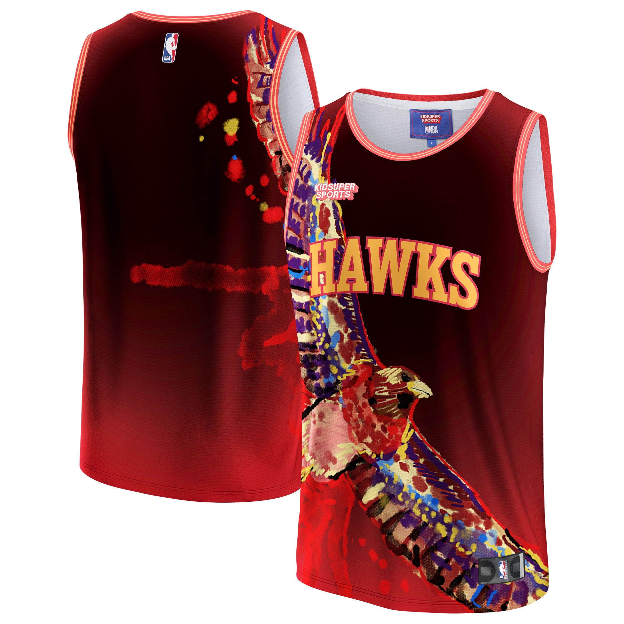 Atlanta Hawks Nba & Kidsuper Studios By Fanatics Unisex Hometown Basketball Jersey - Red