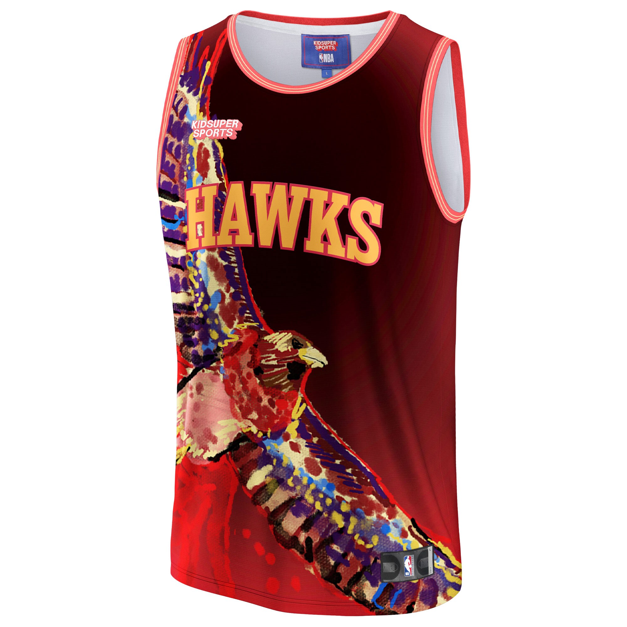 Alternative view of Atlanta Hawks Nba & Kidsuper Studios By Fanatics Unisex Hometown Basketball Jersey - Red