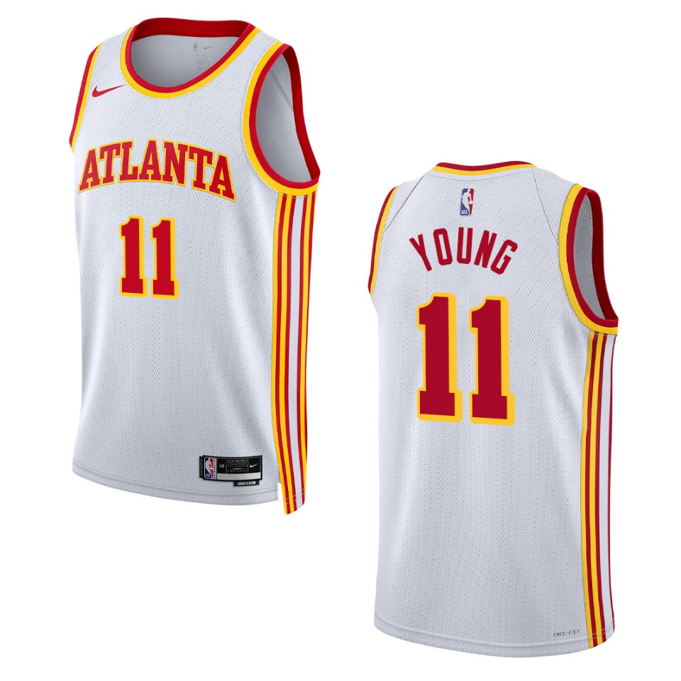 Atlanta Hawks Trae Young 2022-23 Association Edition White Swingman Basketball Jersey