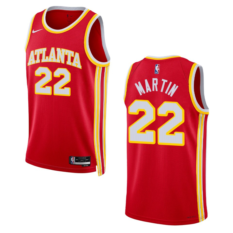 Atlanta Hawks Tyrese Martin 2022-23 Icon Edition Red Swingman Basketball Jersey