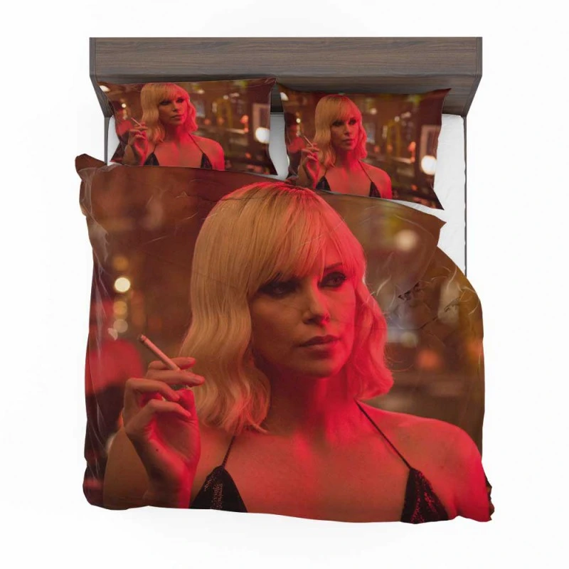 Alternative view of Atomic Blonde Movie Charlize Theron Bedding Set - Custom Bedding Set