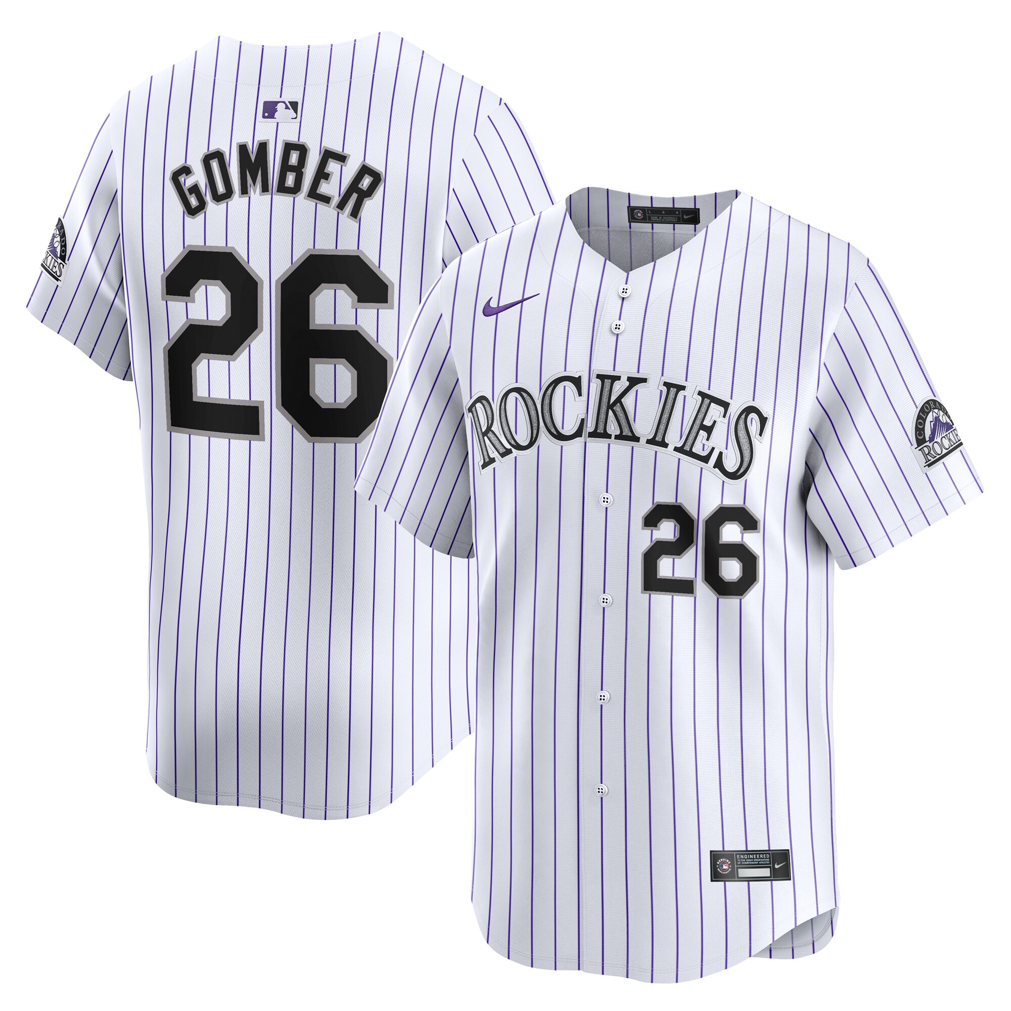 Austin Gomber Colorado Rockies Home Limited Player Baseball Jersey - White