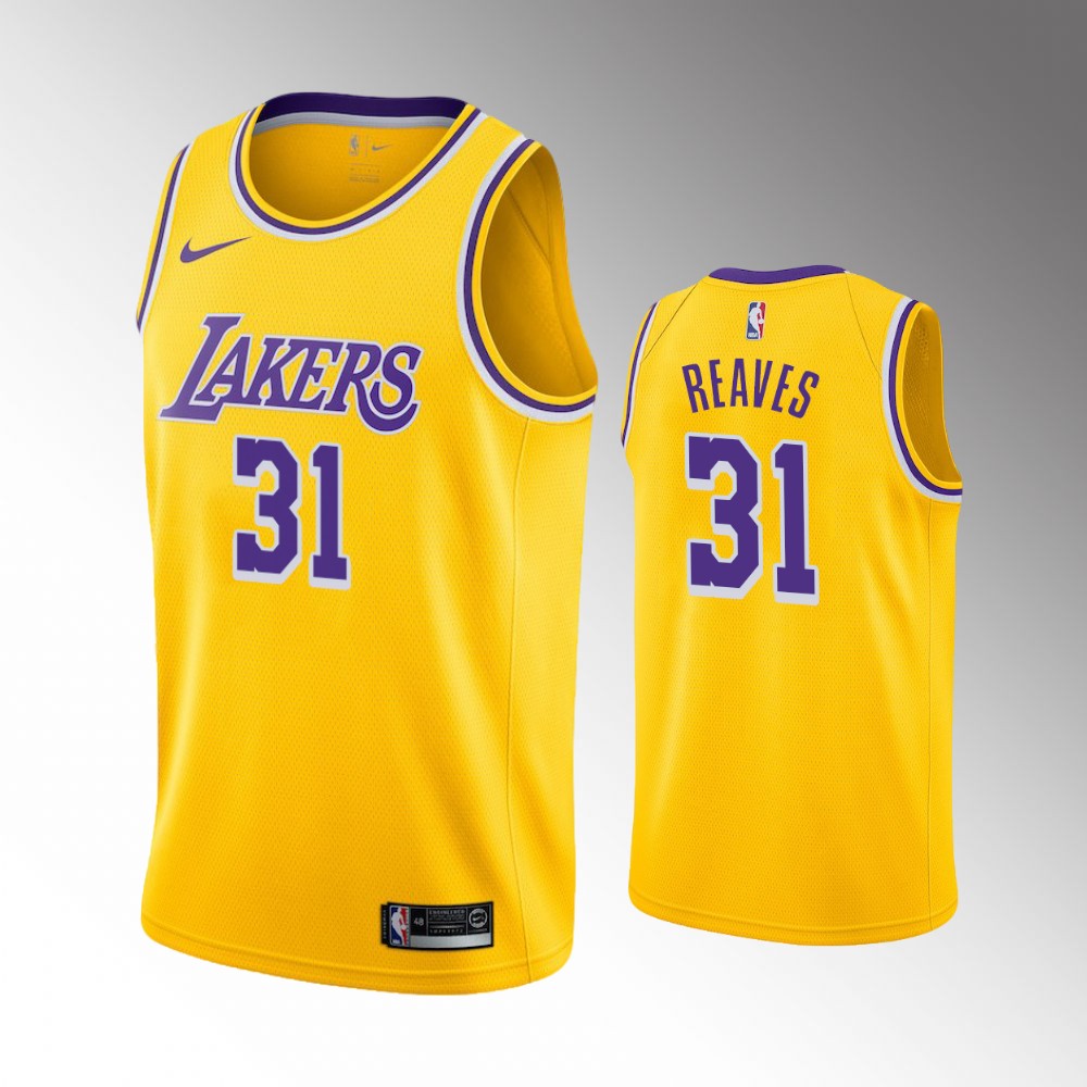 Austin Reaves Los Angeles Lakers 2021 Icon Edition Gold 2021 Nba Draft Basketball Jersey