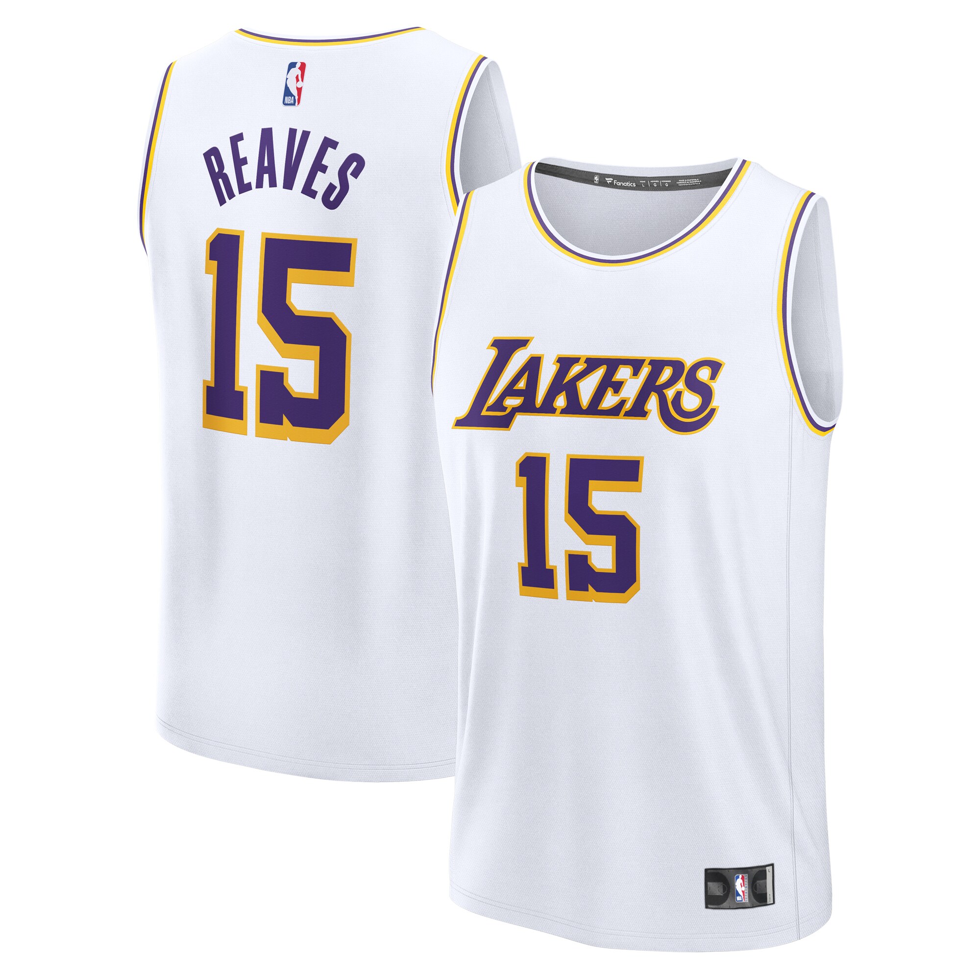 Austin Reaves Los Angeles Lakers Fanatics Fast Break Replica Player Basketball Jersey - Association Edition - White