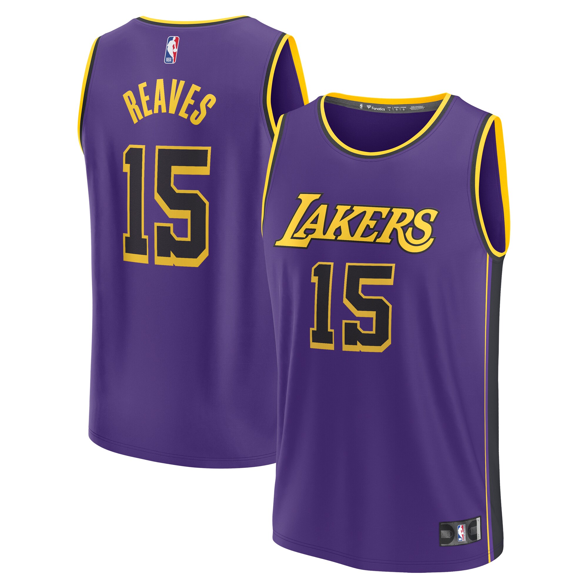 Austin Reaves Los Angeles Lakers Fanatics Youth Fast Break Replica Player Basketball Jersey - Statement Edition - Purple