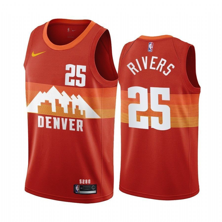 Austin Rivers Denver Nuggets City Edition Orange 25 Basketball Jersey - JS619 