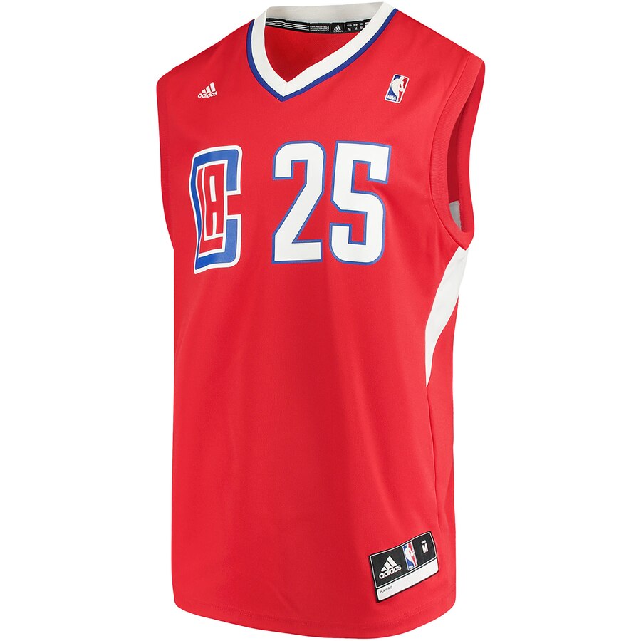 Alternative view of Austin Rivers La Clippers Adidas Road Replica Basketball Jersey - Red