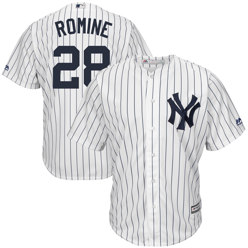 Austin Romine New York Yankees Majestic Home Cool Base Player Baseball Jersey - White