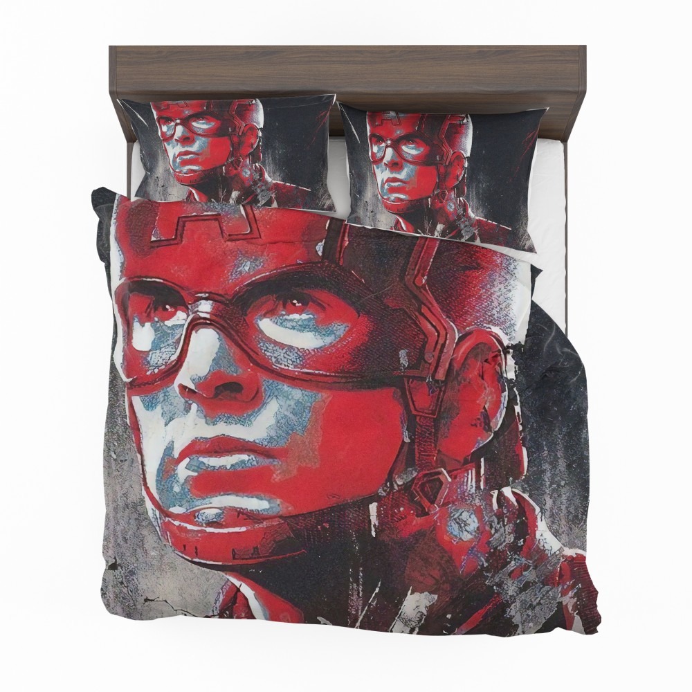Alternative view of Avengers Endgame Movie Captain America Chris Evans Bedding Set - Custom Bedding Set
