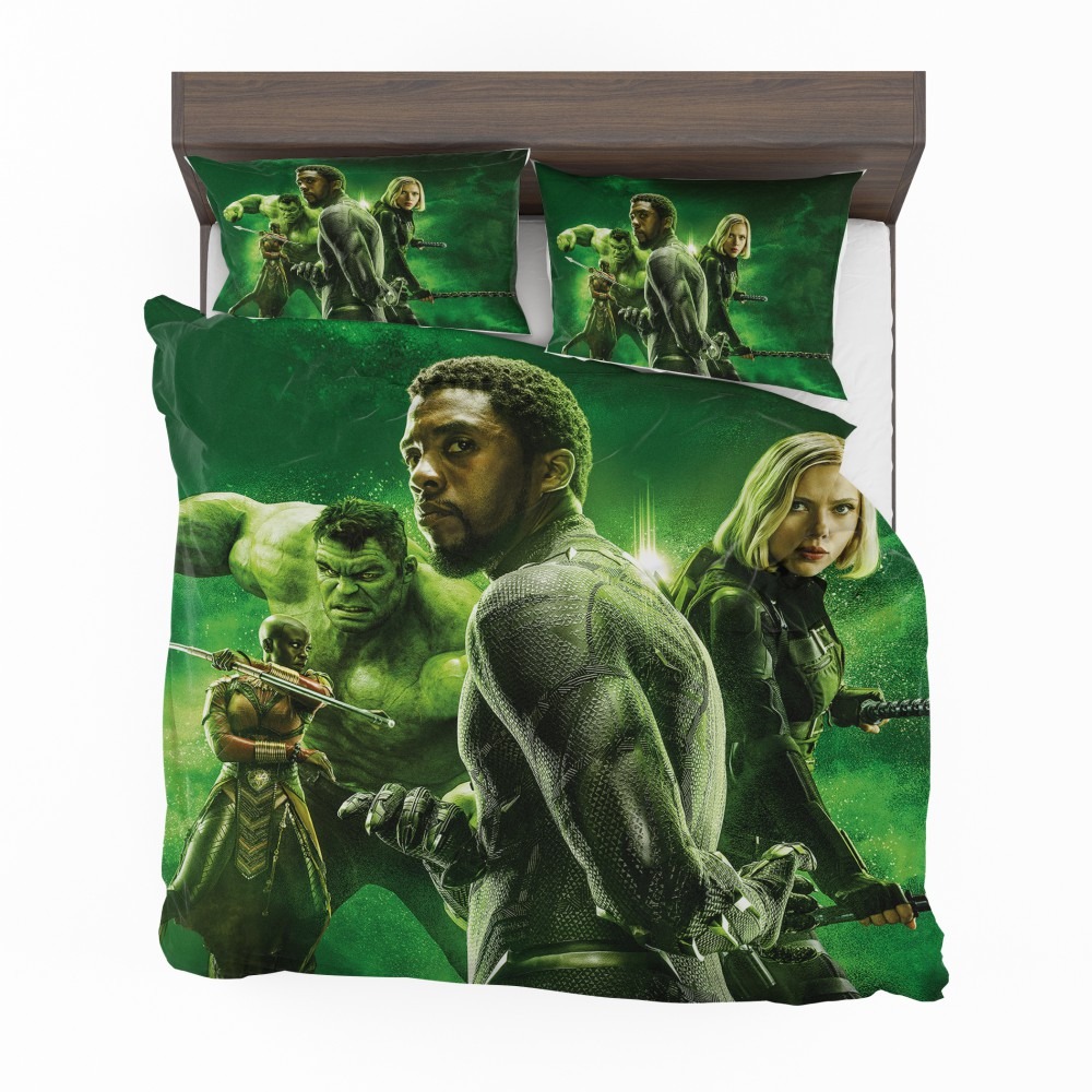 Alternative view of Avengers Infinity War Okoye Black Panther Black Widow Hulk Bedding Set - Custom Bedding Set