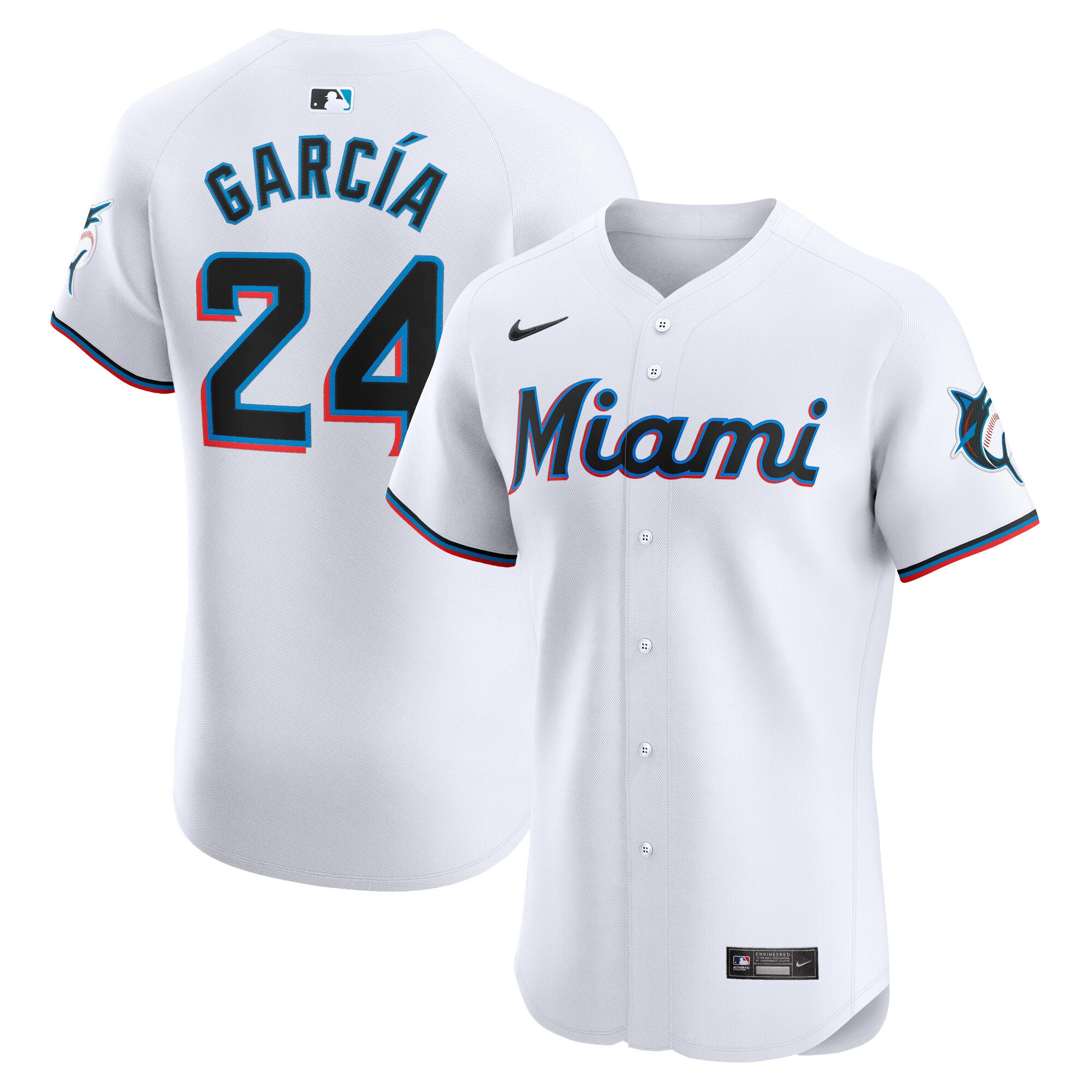 Avisail Garcia Miami Marlins Home Elite Player Baseball Jersey - White