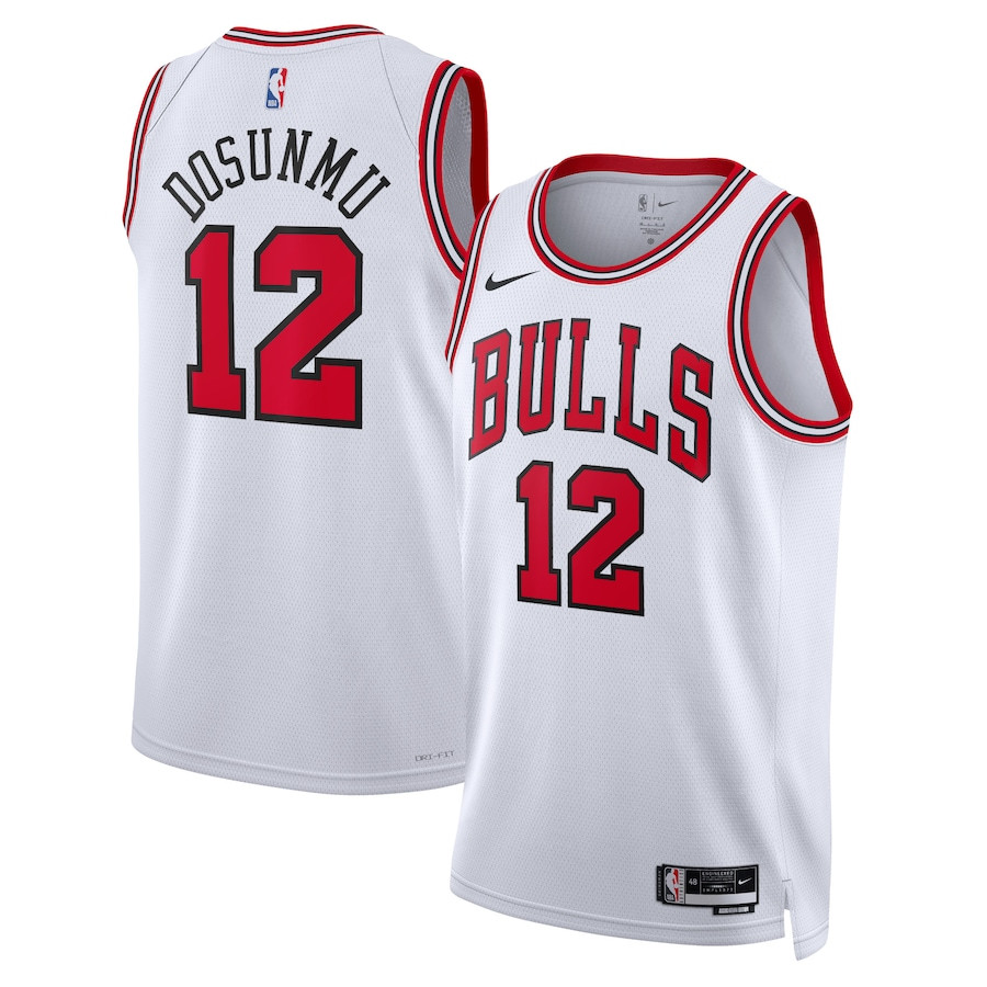 Ayo Dosunmu 12 Chicago Bulls Unisex Swingman Basketball Jersey - Association Edition - White - JS930 