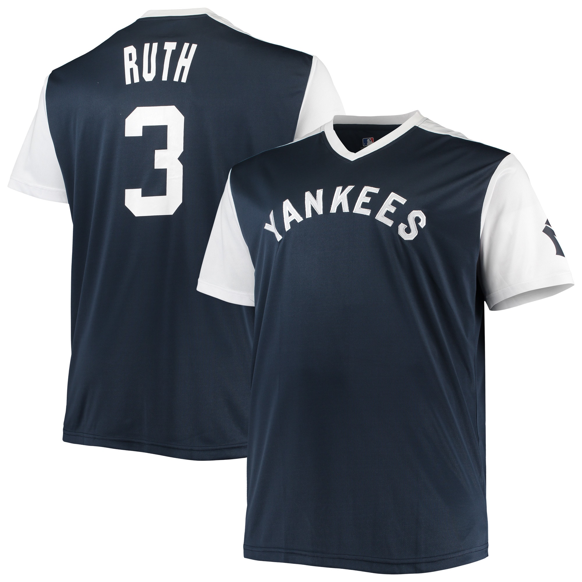 Babe Ruth New York Yankees Cooperstown Collection Player Replica Baseball Jersey - Navy/white