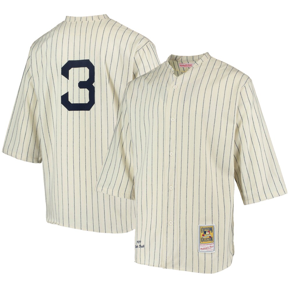 Babe Ruth New York Yankees Mitchell & Ness Cooperstown Collection 1929 Baseball Jersey - Cream