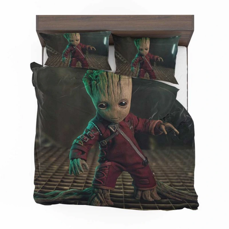 Alternative view of Baby Groot In Guardians Of The Galaxy Vol 2 Movie Bedding Set - Custom Bedding Set