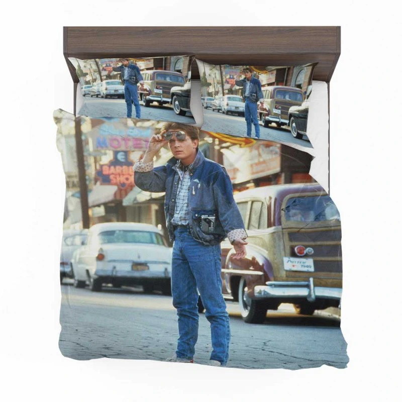 Alternative view of Back To The Future Move Marty McFly Michael J Fox Movie Bedding Set - Custom Bedding Set