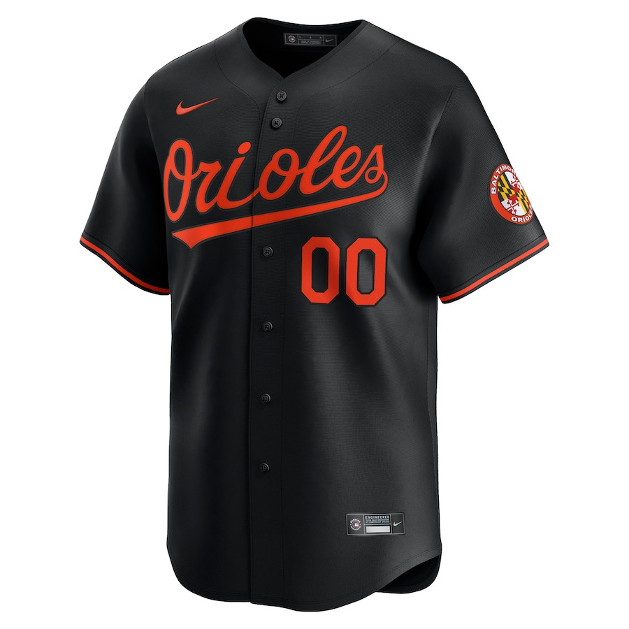Alternative view of Baltimore Orioles Alternate Limited Custom Men Baseball Jersey - Black