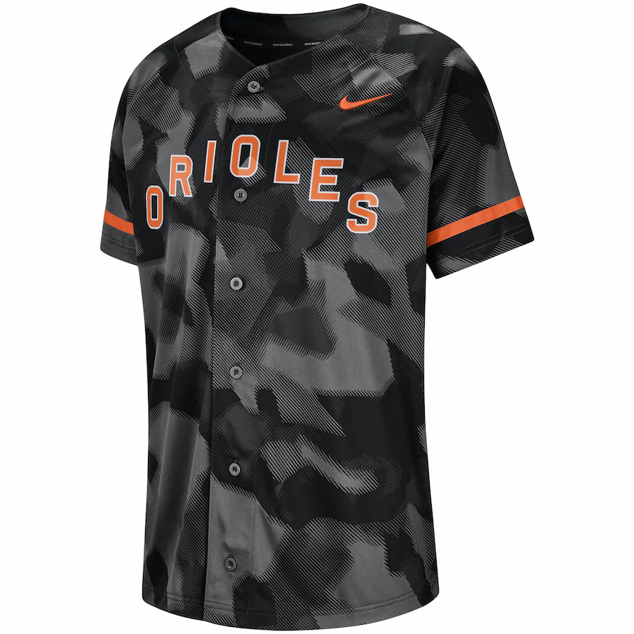 Baltimore Orioles Camo Baseball Jersey – Black