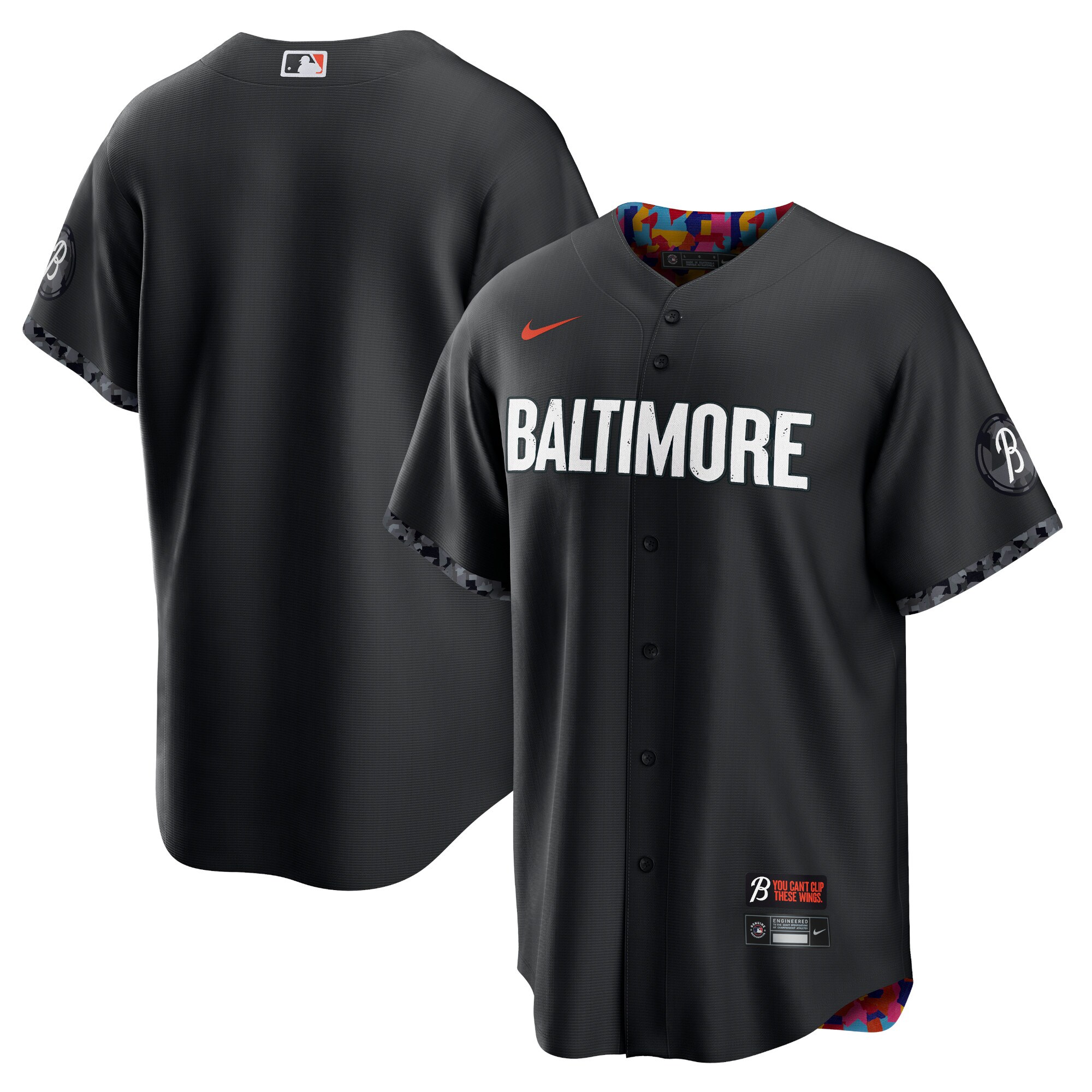Baltimore Orioles City Connect Replica Baseball Jersey - Black