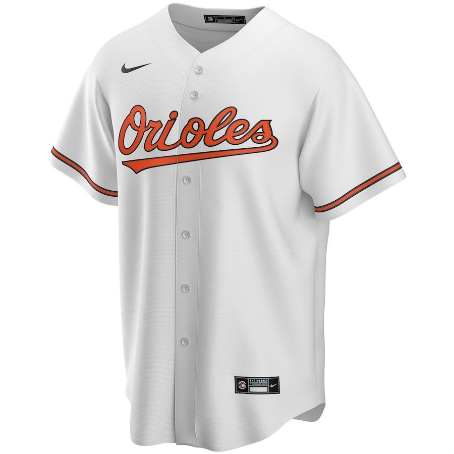 Alternative view of Baltimore Orioles Home Custom Men Baseball Jersey - White