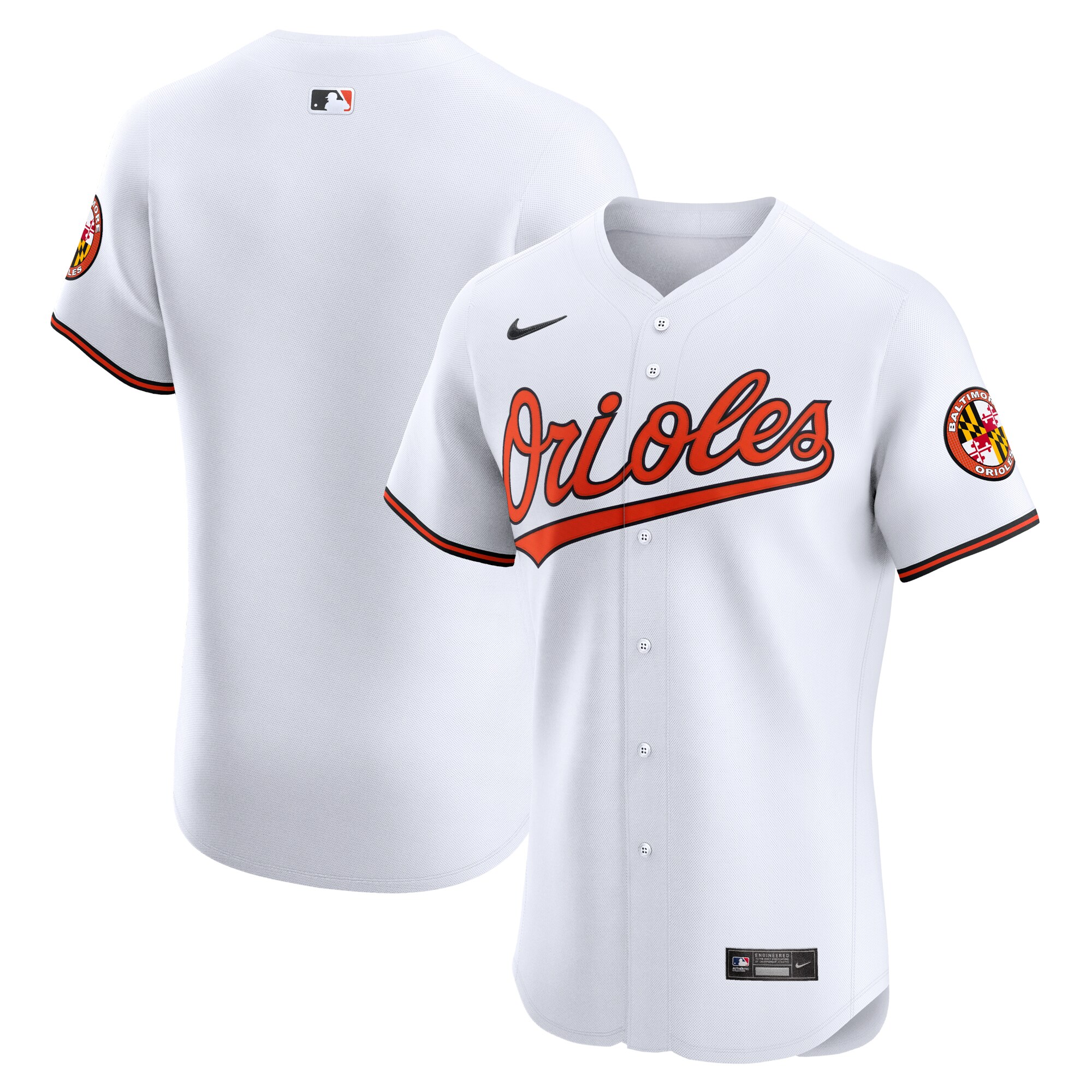 Baltimore Orioles Home Elite Baseball Jersey - White
