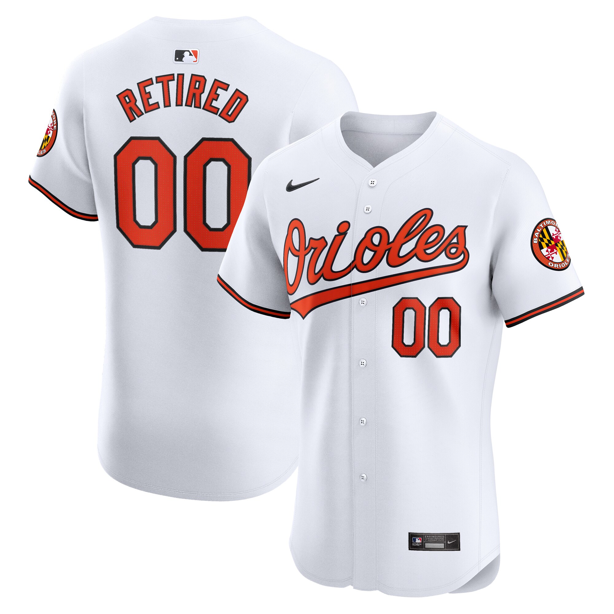 Baltimore Orioles Home Elite Pick-a-player Retired Roster Baseball Jersey - White