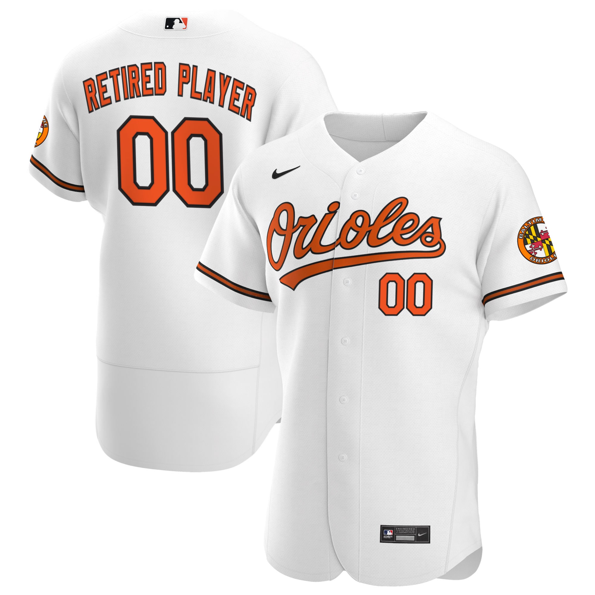 Baltimore Orioles Home Pick-a-player Retired Roster Authentic Jersey - White
