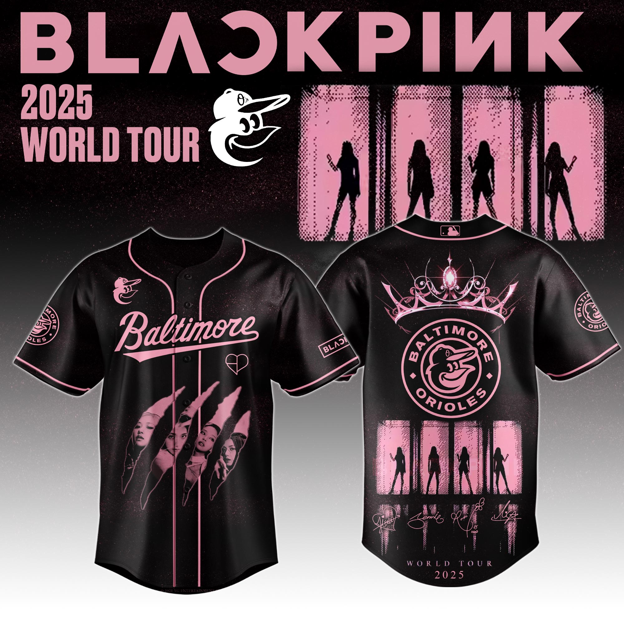 Baltimore Orioles Mlb X Blackpink All Star Baseball Jersey