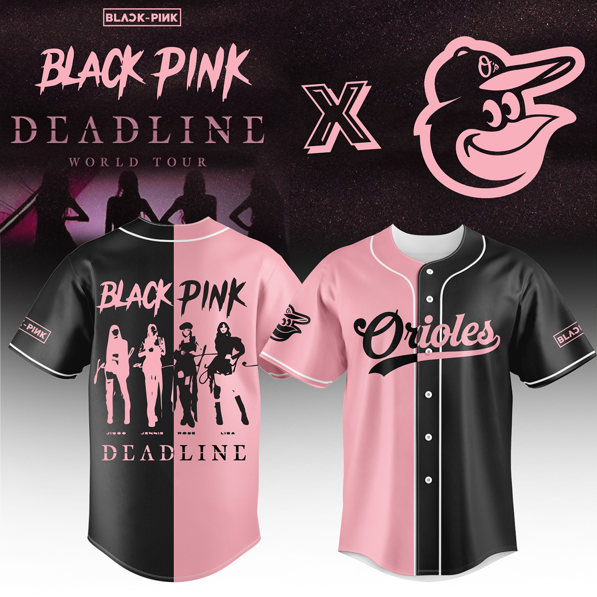 Baltimore Orioles Mlb X Blackpink Baseball Jersey