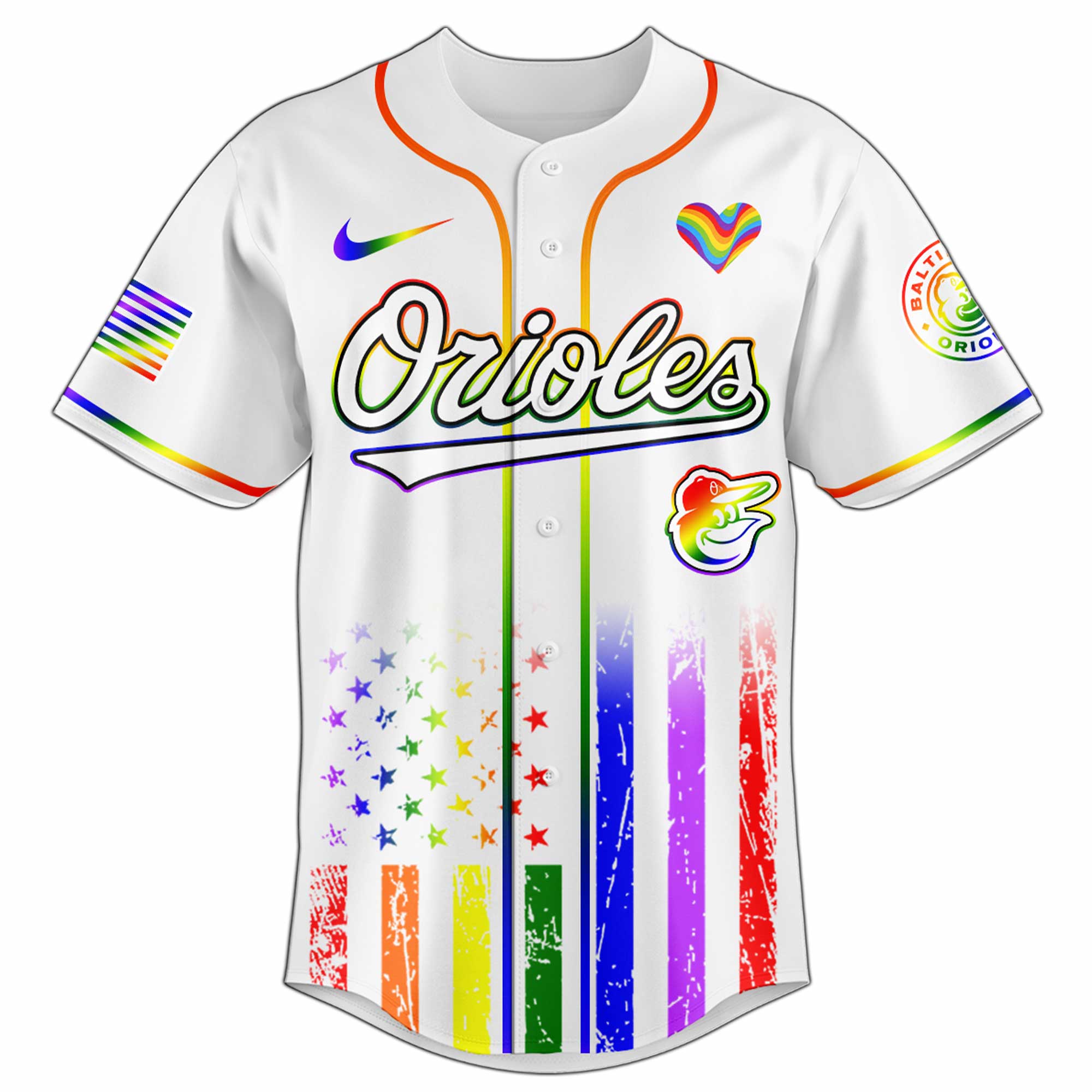 Alternative view of Baltimore Orioles Mlb X Happy Pride Month Limited Edition Jersey 2025